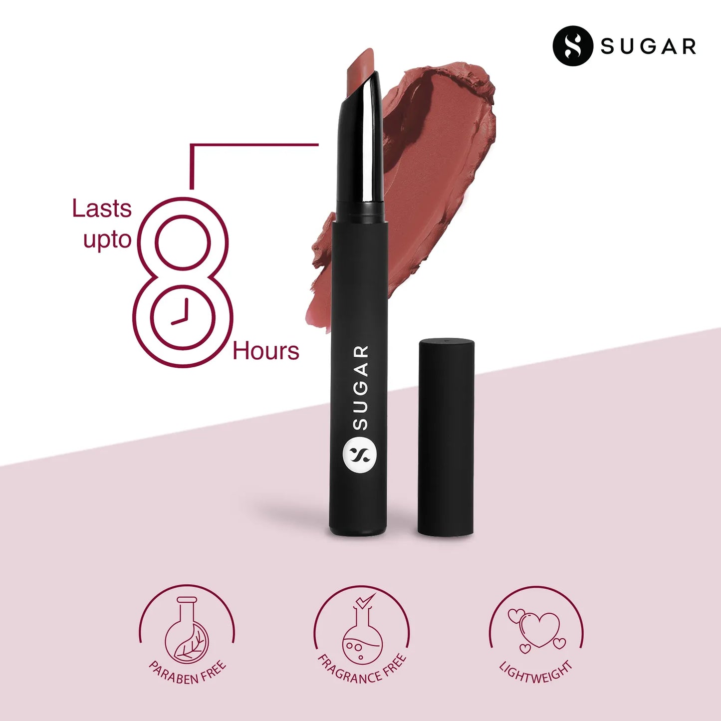 SUGAR Cosmetics Matte Attack Transferproof Lipstick - 15 Salmon Republic | Bold, Transfer-Proof Matte Finish”