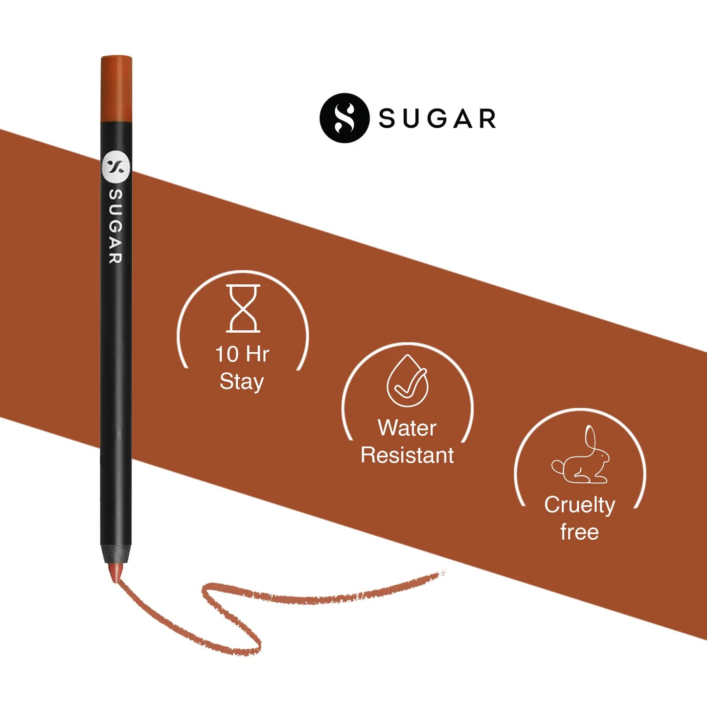 SUGAR Cosmetics Lipping on the Edge Lipliner - 02 Wooed by Nude | Smear-Proof, Long-Lasting Peach Nude