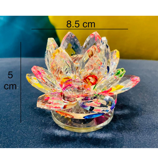 Warmingo Rotating Crystal Lotus Fengshui | Good Luck Vastu & Diwali Gift