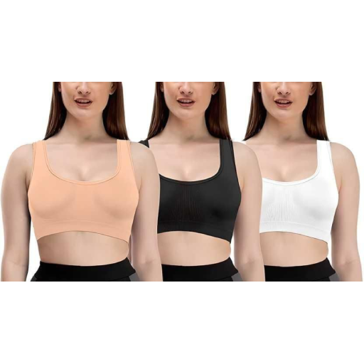 Womens Multicolor Air Bra (Pack of 3)