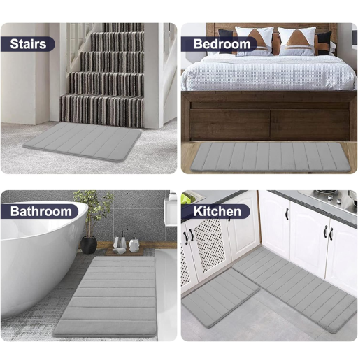 Memory Foam Bath Mat & Non-Slip Bathroom Rug
